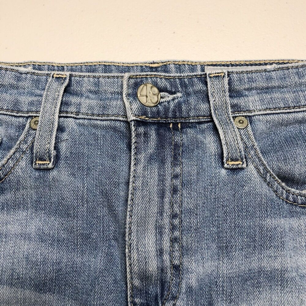 AG Adriano Goldschmied The Erin Distressed Denim Pencil Skirt Size 26R - Picture 6 of 10